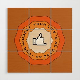 Mind Is Life Retro Wall Art Graphic Design Wood Wall Art