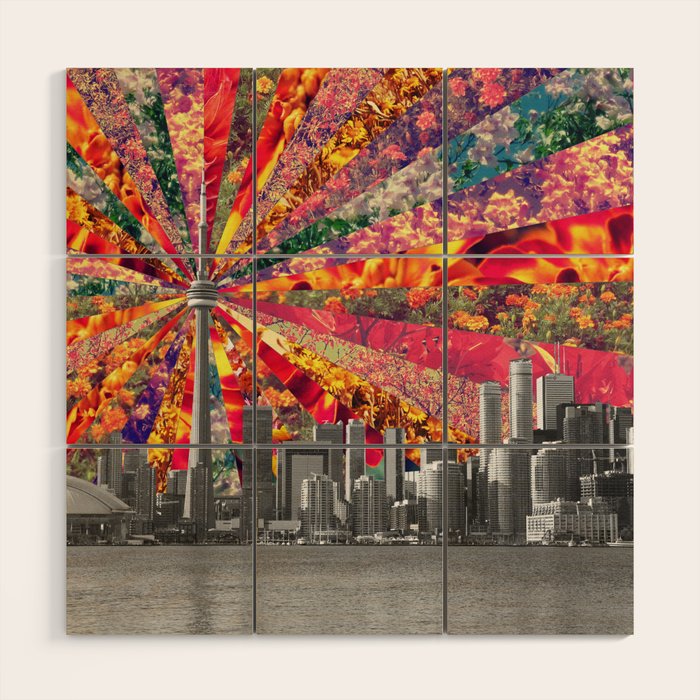 Blooming Toronto Wood Wall Art By Beegreen Society6