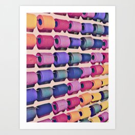 Toilet Paper Rolls in Color Art Print