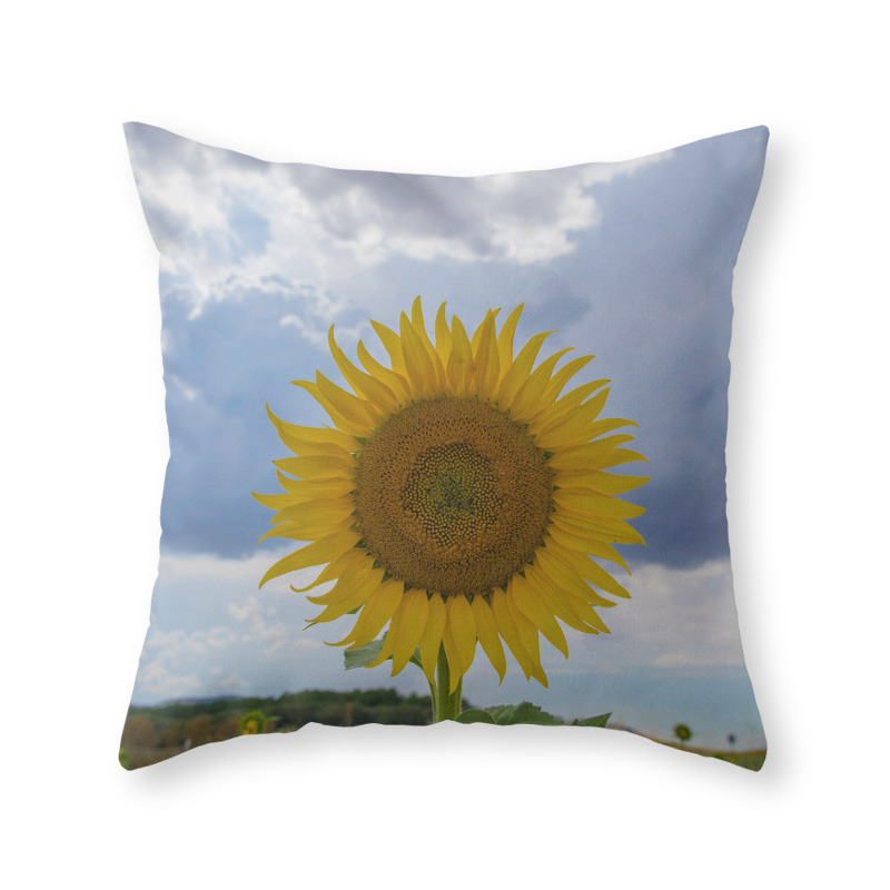 Sunflower Throw Pillow by pascaledel