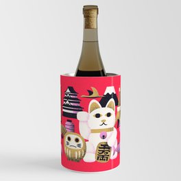 Japan Traditional Theme Elements Retro - Red Wine Chiller
