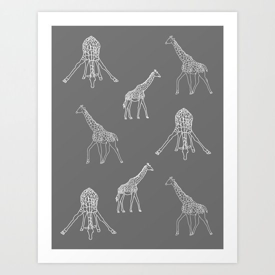 Strike a Pose (Giraffe) Art Print