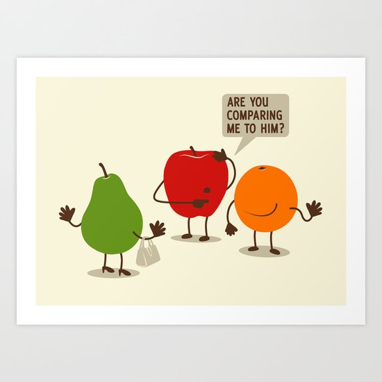 Like Apples and Oranges Art Print
