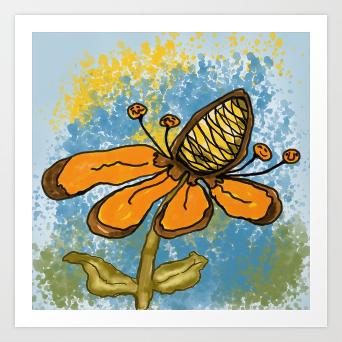 Summer Cornflower Fling Art Print
