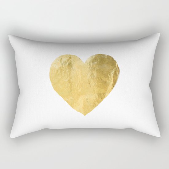 heart of gold Rectangular Pillow