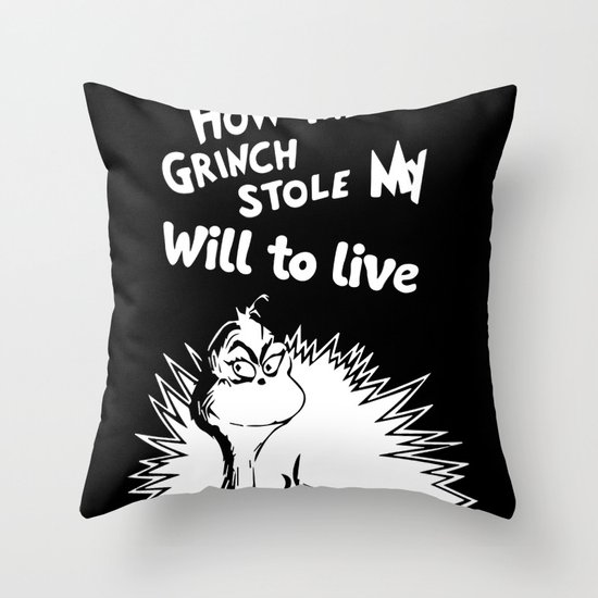 Grinch Stole New Decorative Zippered Pillow Case 16" 18" 20"  Cushion Cover