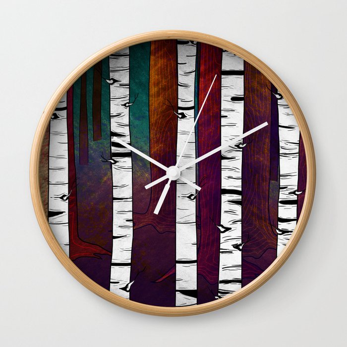 Forest - The Time of the Sun Wall Clock