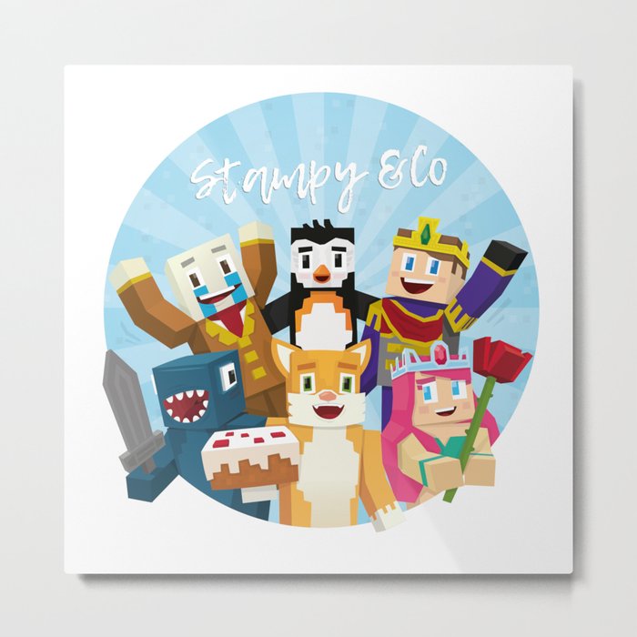Stampy and his friends Metal Print