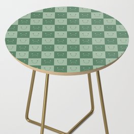 Plaid of Emotions pattern sage Side Table