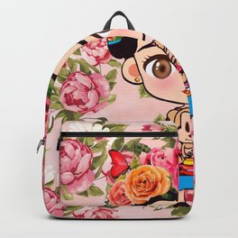 Frida cartoon roses Backpack
