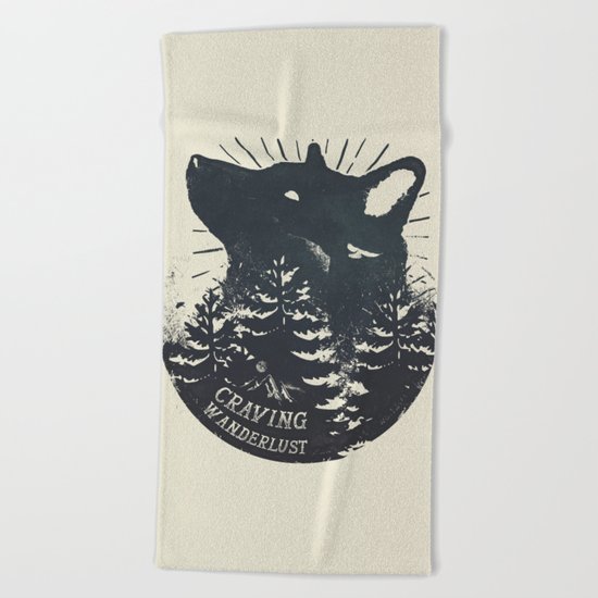 Craving wanderlust Beach Towel