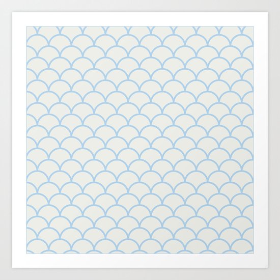 Neutral Scalopes Art Print