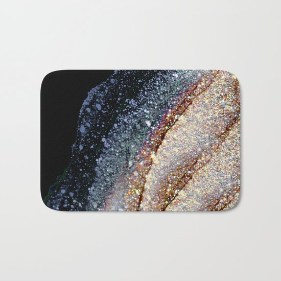 FLAWLESS GREY & GOLD Bath Mat