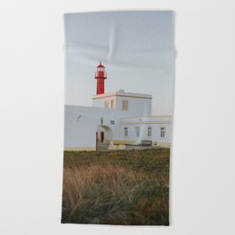 Red Lighthouse Beach Towel