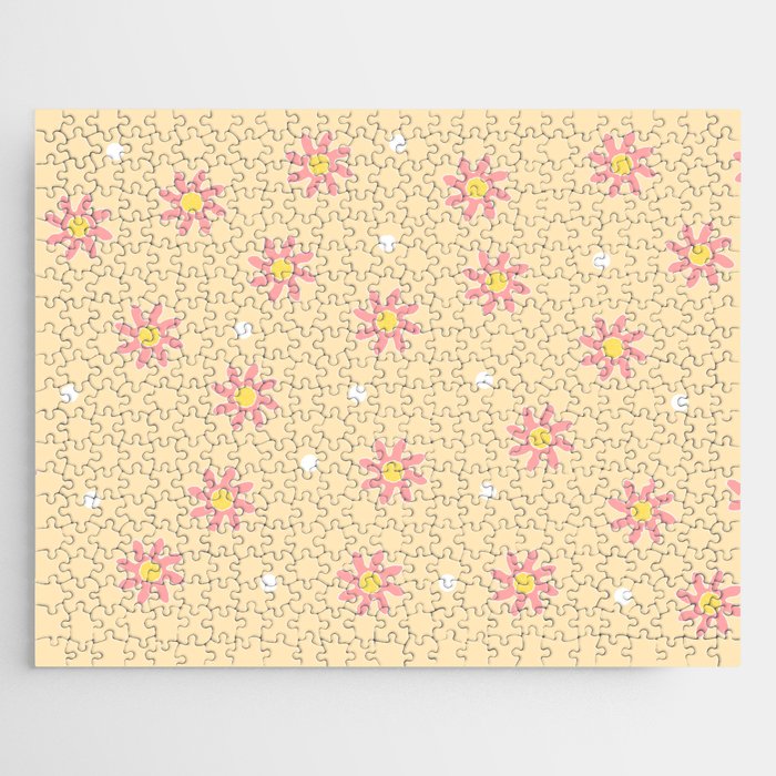 Pink Camellia Pattern Jigsaw Puzzle