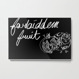 Forbidden Fruit Metal Print | Zinemerch, Curated, Gayart, Lgbt, Fruit, Digital, Pomegranite, Zine, Lgbtmerch, Art 
