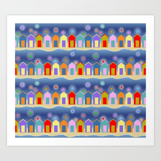 Evenings at the shore Art Print