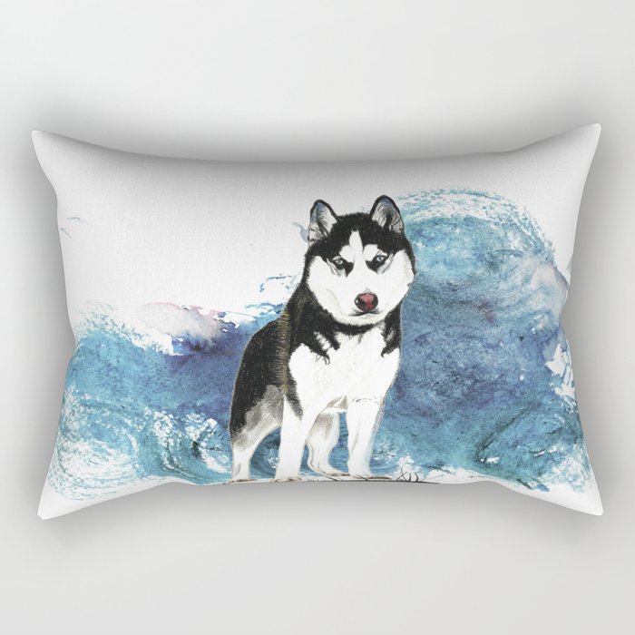 Siberian Husky Rectangular Pillow