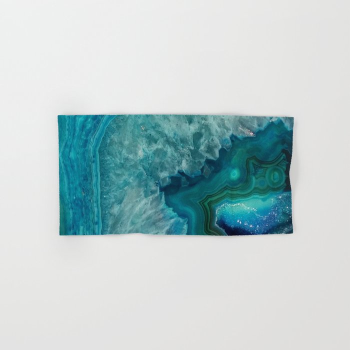 Teal decorative top bath towels