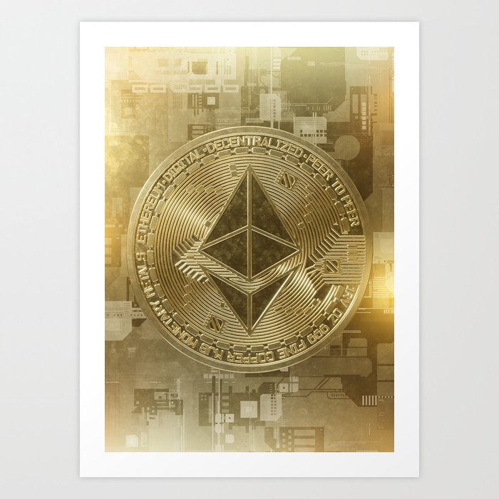 Ethereum Gold Cast Art Print