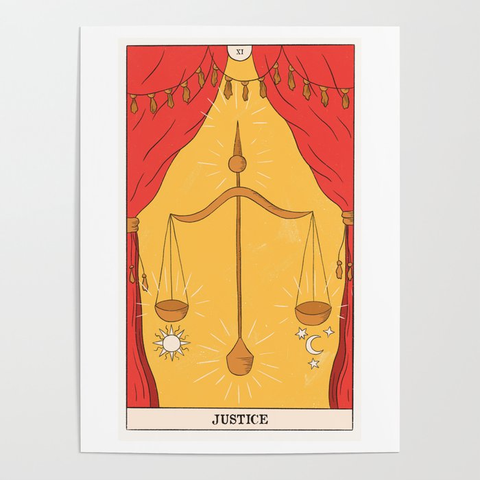 Justice - Tarot Cards - MAJOR ARCANA Poster