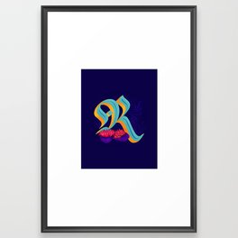 Aquatic Alphabet: Red Waratah Anemone Framed Art Print