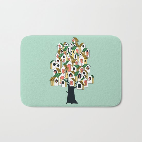 Bird houses Bath Mat
