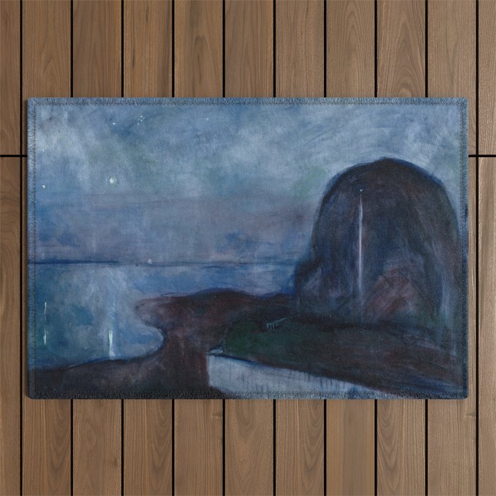 Edvard Munch - Starry Night Outdoor Rug