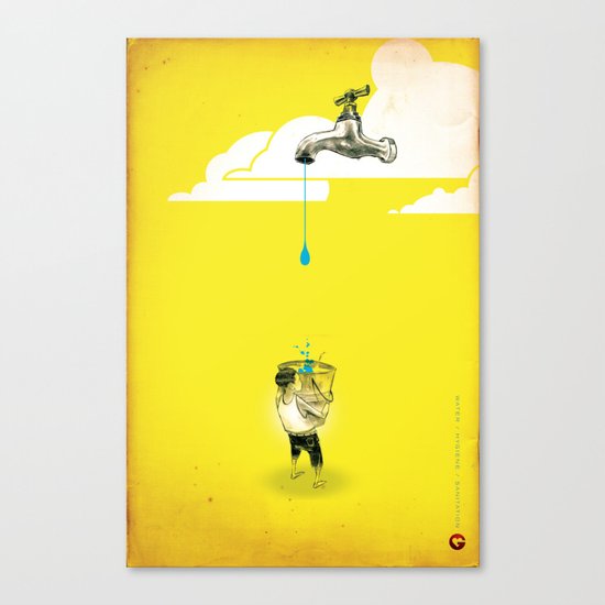 Glue Network Print Series "Water / Hygiene / Sanitation" Canvas Print