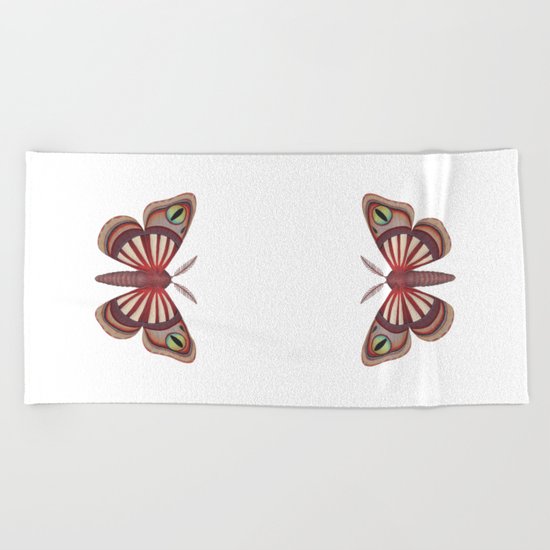 demon (made up moth) Beach Towel