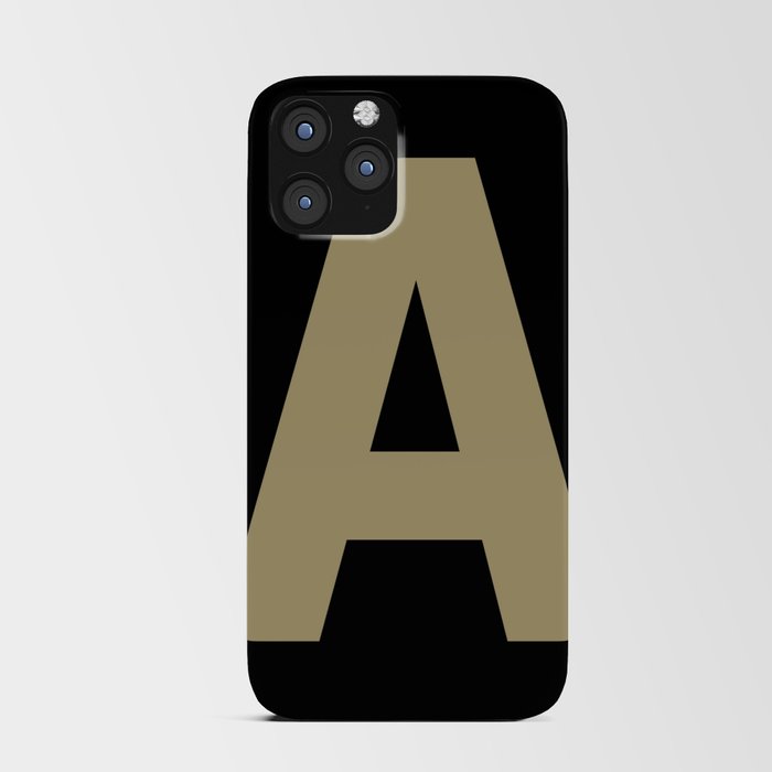 Letter A (Sand & Black) iPhone Card Case