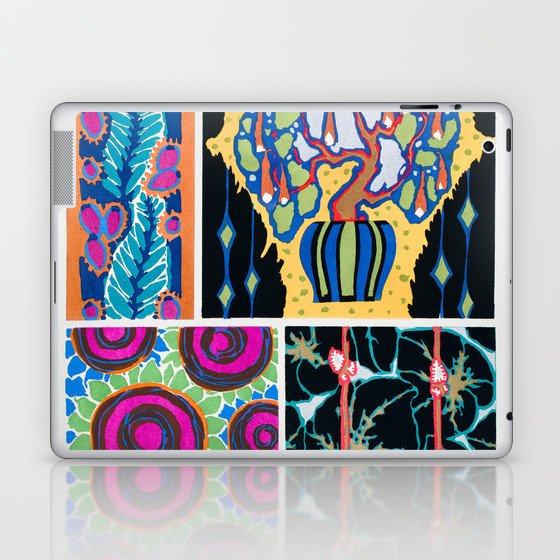 Seguy. Floral colorful background, vintage art deco & art nouveau background, plate no.  (Reproduction) Laptop & iPad Skin