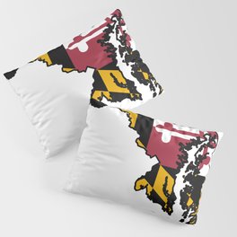 Map of Maryland State USA Pillow Sham