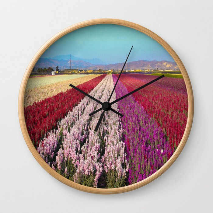 Flower Field Wall Clock