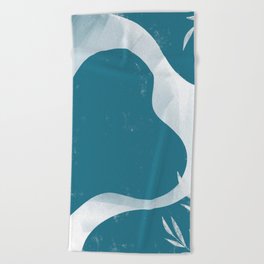 Seuledo 1 - Minimal Abstract Tropical Painting Beach Towel