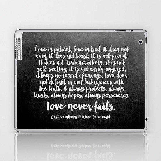 Love Never Fails Laptop & iPad Skin