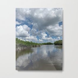 Everglade Sky Metal Print | Water, Nature, Digital, Calm, Natural, Color, Sky, Photo, Clouds, Everglades 