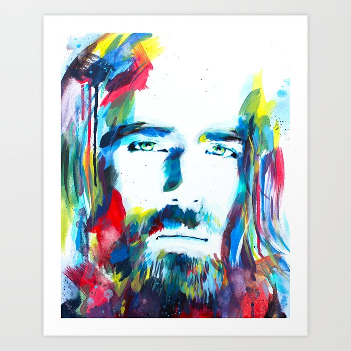Colorful Creator Jesus Christ Painting Art Print By Paintedchrist