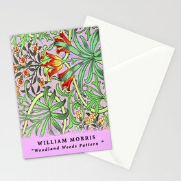 Remix William Morris Woodland Weeds Pattern   Stationery Card