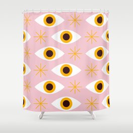 Abstraction_EYES_VISION_MAGIC_LOVE_POP_ART_PATTERN_1221A Shower Curtain