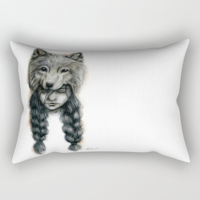 Wolf Cap Rectangular Pillow