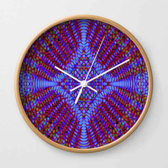 Kaleidoscope Fractal Wall Clock