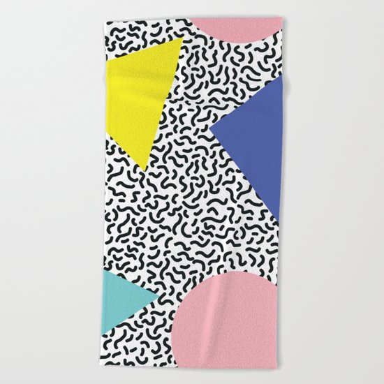 Memphis Pattern 1 Beach Towel