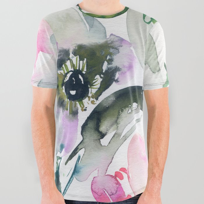 soft peony N.o 2 All Over Graphic Tee