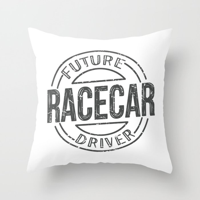 future Racecar driver Throw Pillow