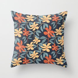 Abstract Florals - Sunlit Blooms Throw Pillow