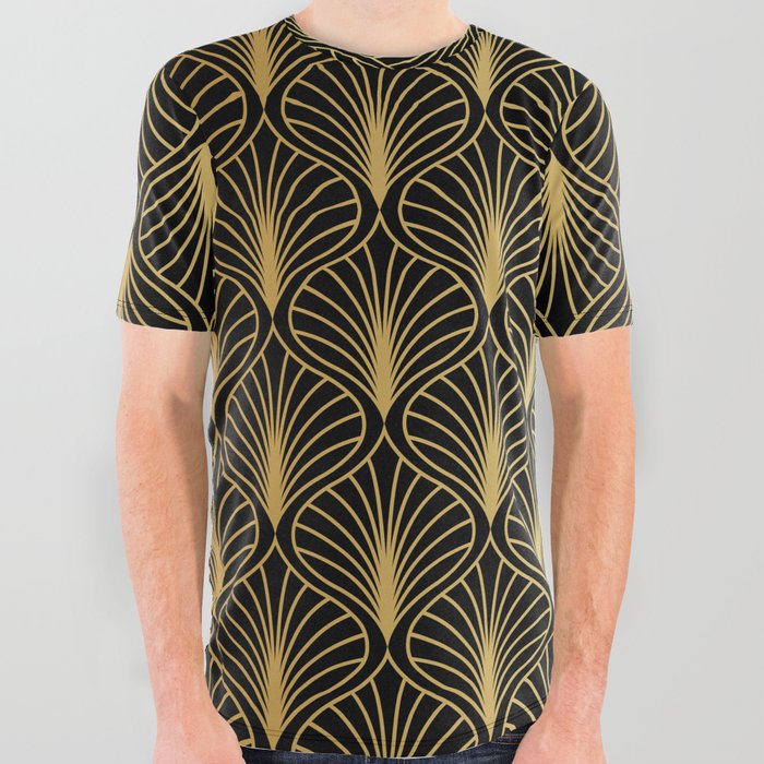 Elegant Art Deco Background. Seamless Abstract Pattern. Vintage Illustration.  All Over Graphic Tee
