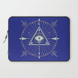 Evil Eye Mandala – Navy Laptop Sleeve