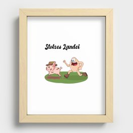 Proud Country Bumpkin – Cheeky Piglet Recessed Framed Print