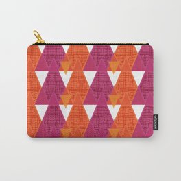 Veronika Carry-All Pouch | Yellow, Triangle, Pink, Texture, Orange, Graphicdesign, White 